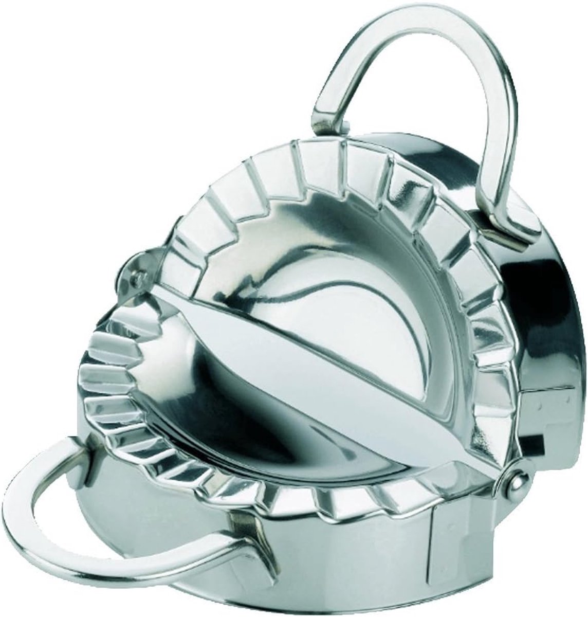 Ravioli Vormer - Deegpers Maker - Verse Pasta Maken - Roestvrij Staal - 12 x 12 cm - Zilver