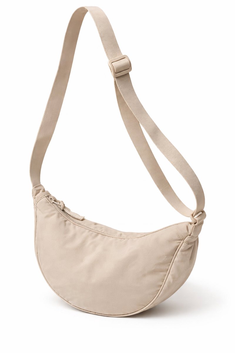 Twisted Peach® | Crossbody tas | Beige | Dames | Schoudertas | Halve maan | 30 CM | Compact