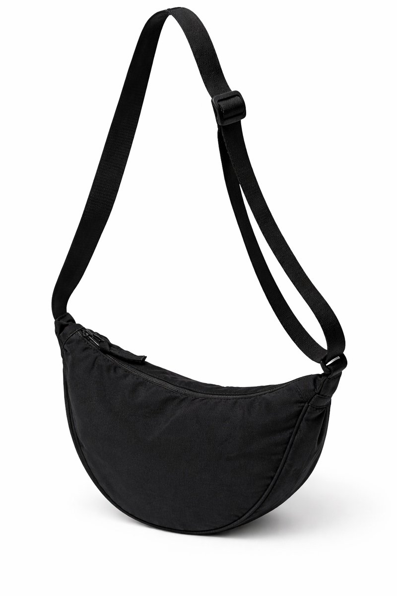 Twisted Peach® | Crossbody tas | Zwart | Dames | Schoudertas | Halve maan | 30 CM | Compact