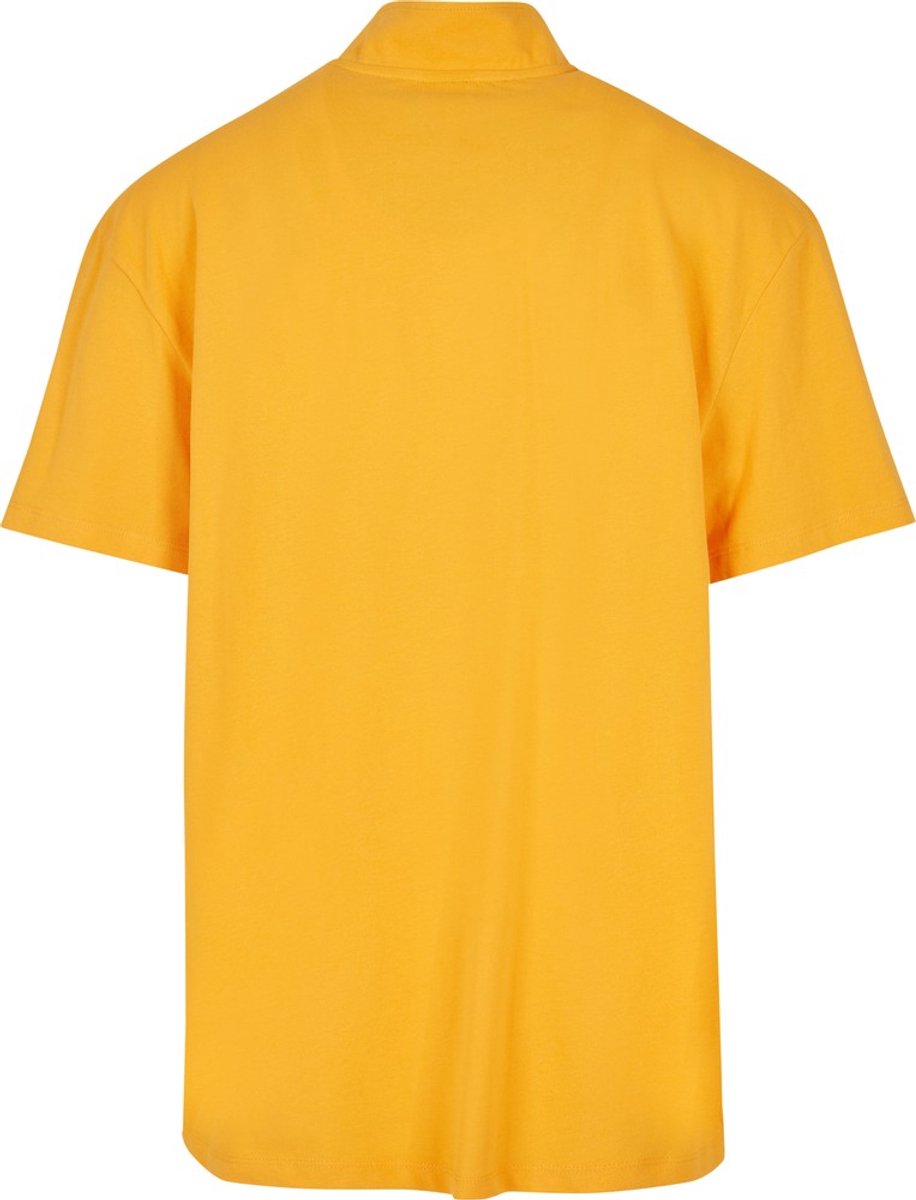 Urban Classics Boxy Zip Pique Polo shirt XS Geel
