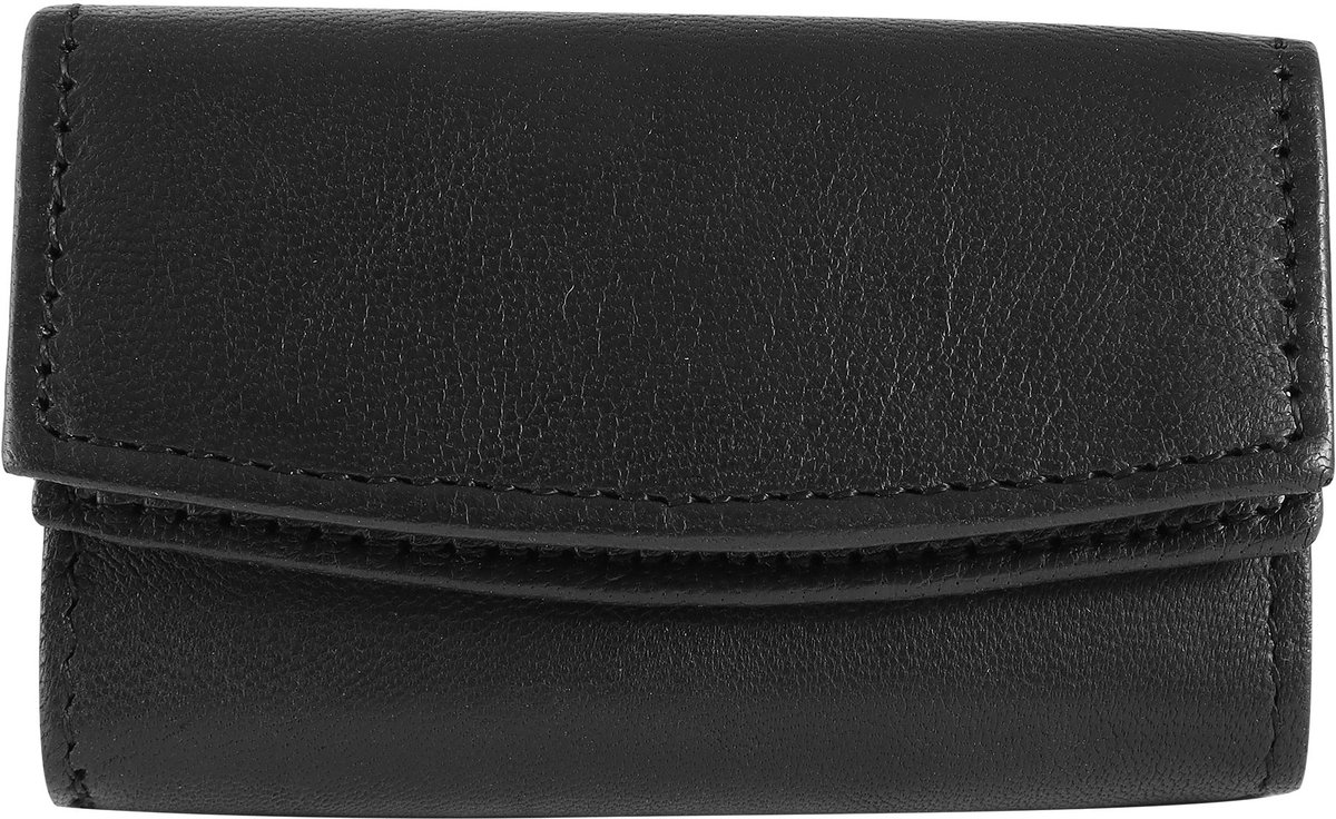 EXCELLANC Excellanc Unisex Portemonnee Nabila echt leer, liggend formaat, 5,2 cm x 8,7 cm