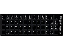 Bravo Toetsenbord sticker Belgisch Azerty (zwart)