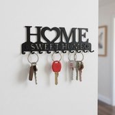 Sleutelhouder voor aan de muur, houten sleutelhaak met 9 sleutelhaken Sleutelhouder voor aan de muur, houten sleutelhaak met 9 sleutelhaken