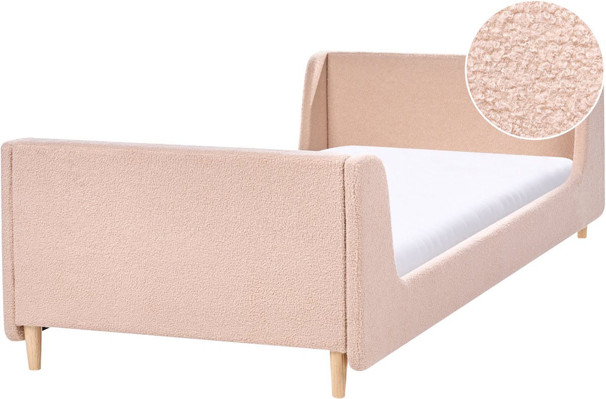 LAYE - Kinderbed - Beige - 90 x 200 cm - Bouclé