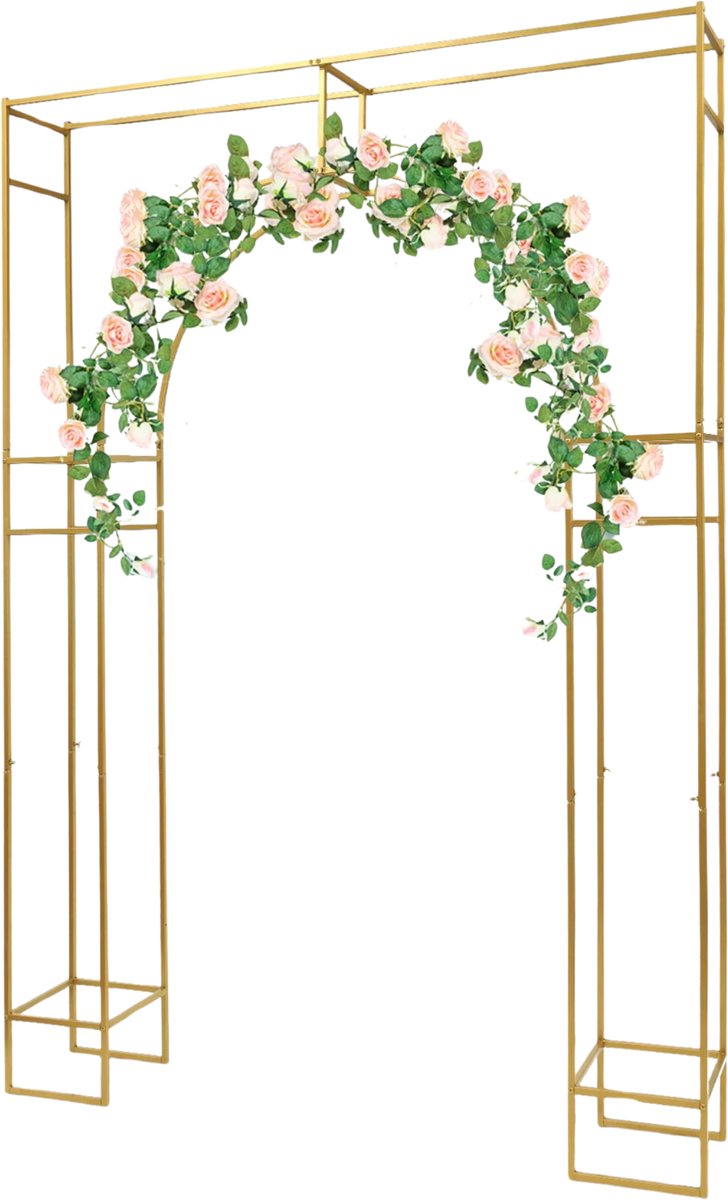 Archi Tuinboog – Rozenboog = Tuin Prieel Frame – DIY Decoratie – Wit – 1.8 × 2.4 m