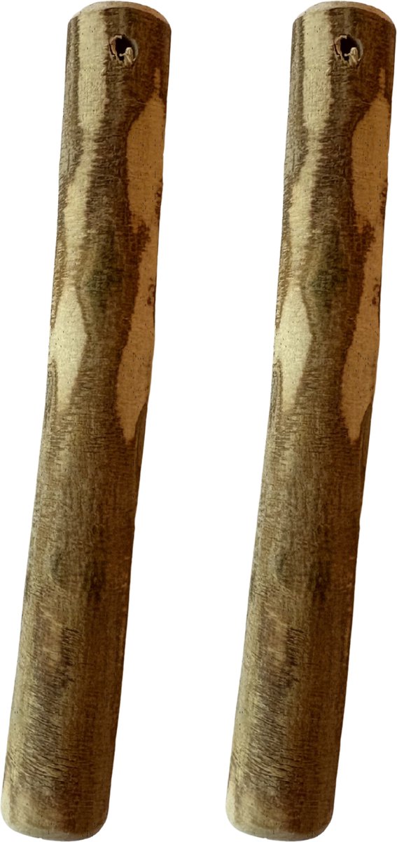Boris & Lotje Olijfhout kauwstaaf hond 100% natuurlijk maat S, 12-15 cm - twee stuks - Olijfboom kauwstok
