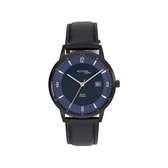 Adora Saphir Solar Horloge Heren – Titanium Kast – Saffierglas – 10 ATM Waterdicht – Leren Band – 40mm – Blauw Dial