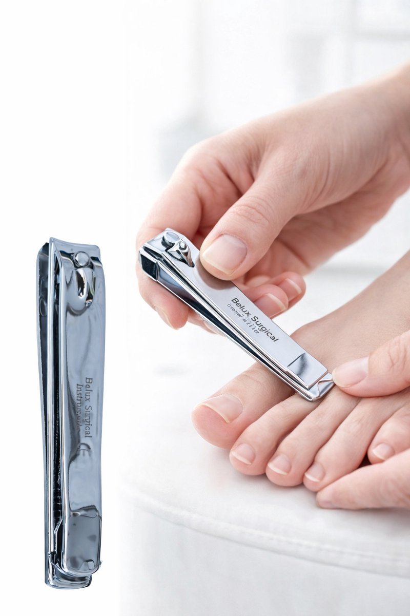 Belux Surgical Instruments / Professionele Nagelknipper – Manicure & Pedicure – RVS – 8 cm – Precisie Nagelknipper – Steriel Verpakt (Niet Gesteriliseerd)