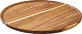 Plateau decoratie- rond hout - decoratie schaal - schalen - kaarsonderzetter - houten plateau