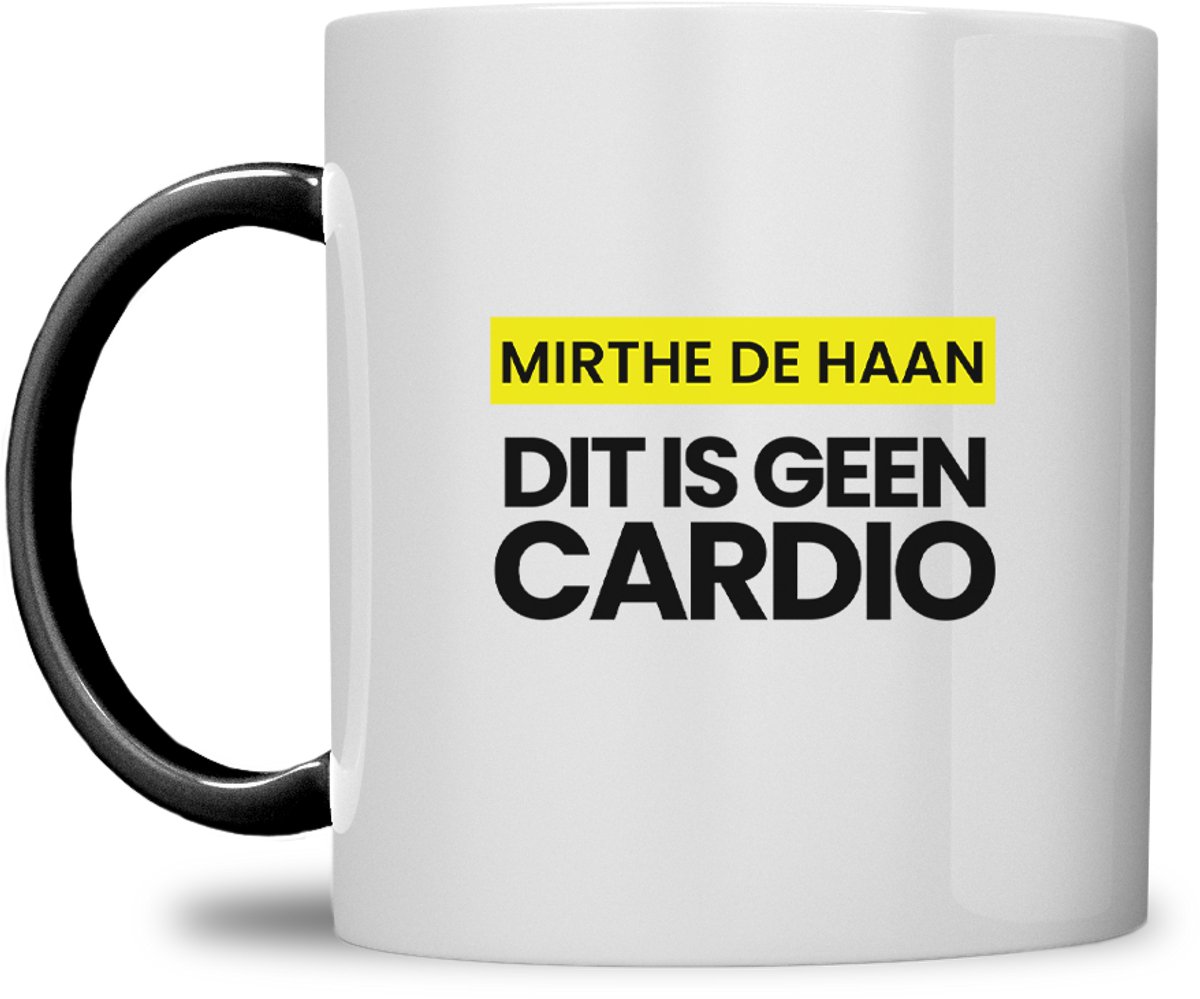 fitgirl mok | gepersonaliseerd met naam | Dit is geen cardio | zwart | speciaal voor de hyrox liefhebbers | fit girl gym