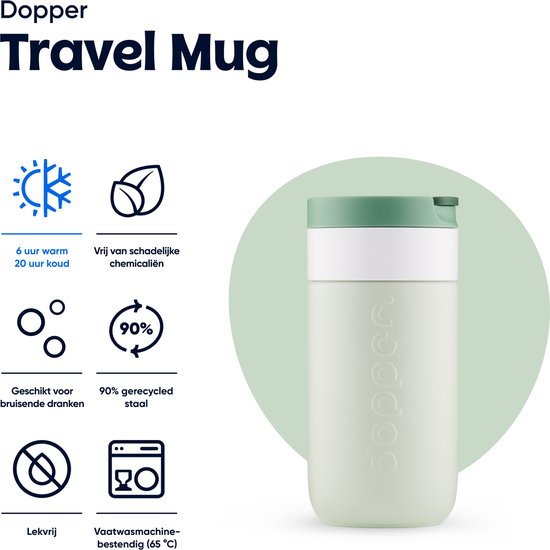 Dopper Travel Mug Thermosbeker - 300 ml - Forest Green — afbeelding 3