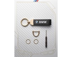 Luxe BMW Sleutelhanger - Carbon & Goud - Inclusief Montagekit