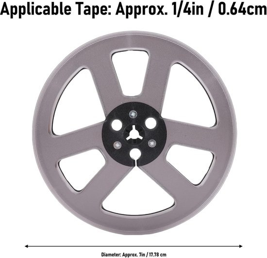 Opneemspoel - Lege Haspel - Tape Recorder - 6 Luchtgaten - 7 Inch Diameter - Grijs — afbeelding 3