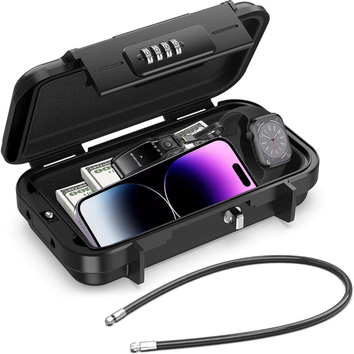 RWB® Telefoonkluis - Focus Box - Elektrosnische Telefoonkluis - Zwart - 24x14x6cm