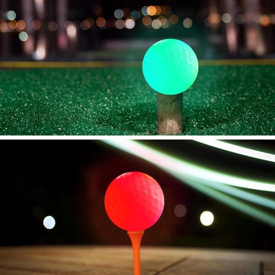 Lichtgevende Golfballen - LED Golfballen Set - Nachtgolf Training - Kleurrijk Oplichten - 426 mm Diameter - Meerdere Kleuren — afbeelding 4