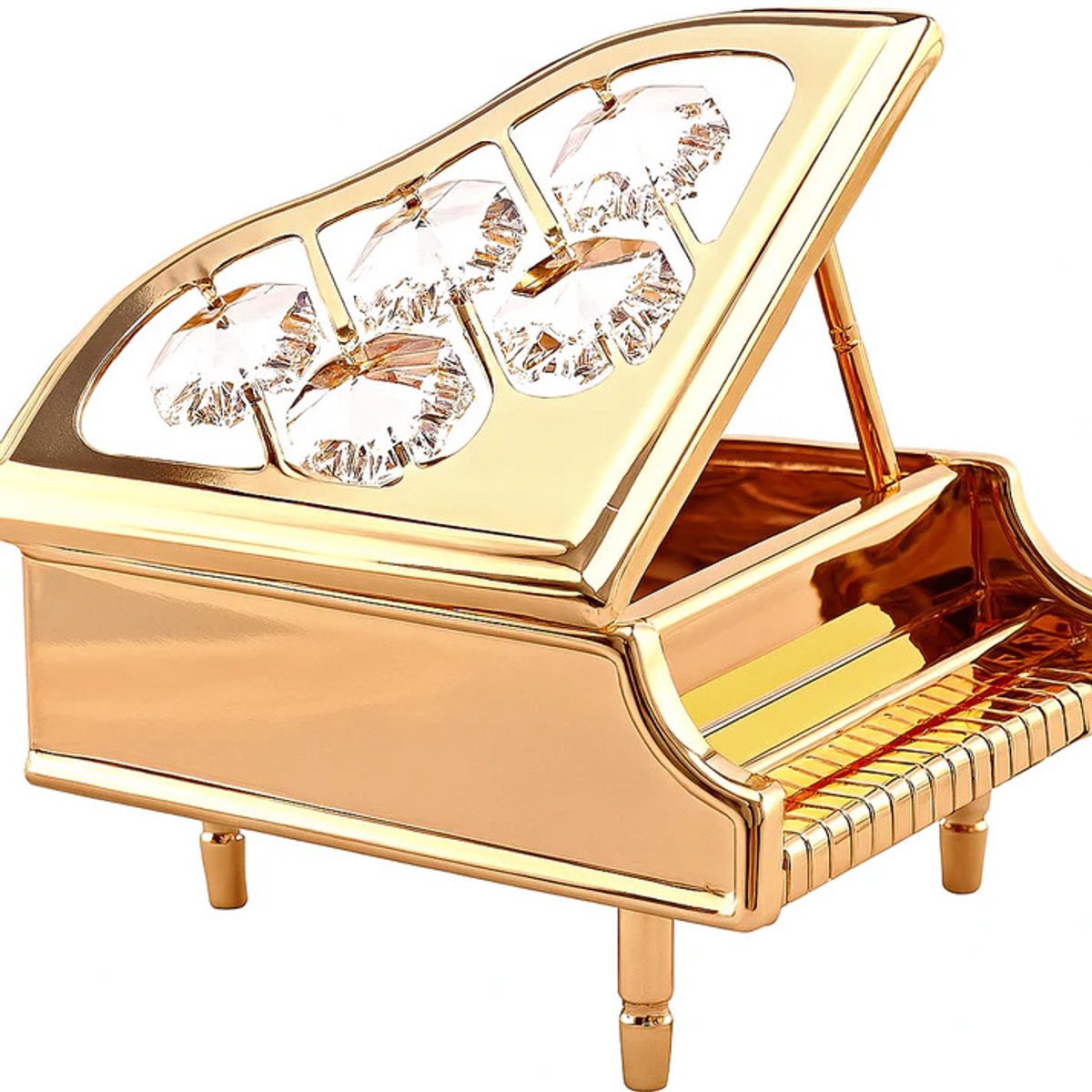 Gouden Piano met Bohemia kristallen