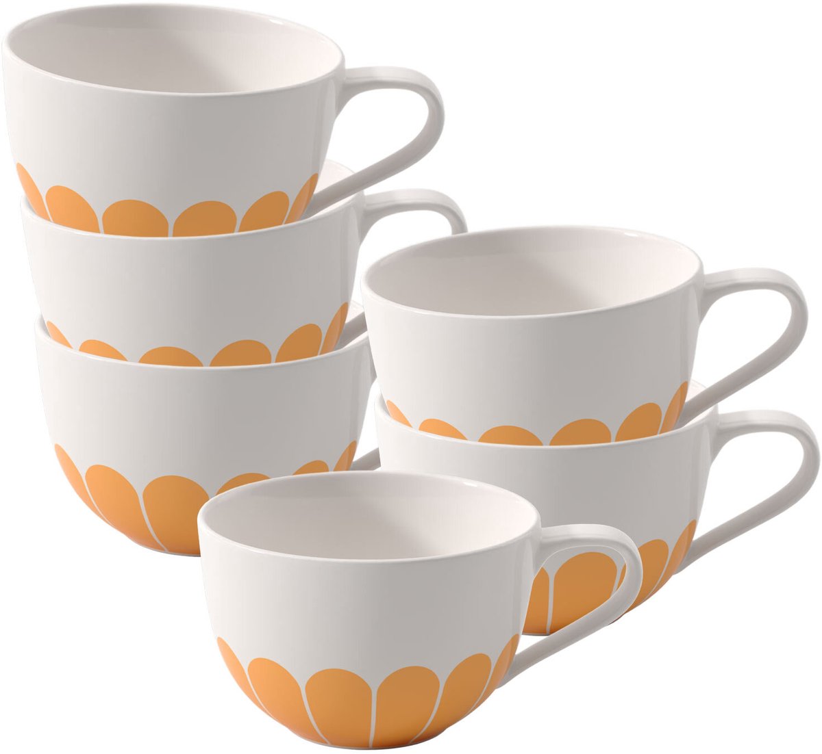 Cappuccinotassen Fleur Couleur 300 ml Set van 6