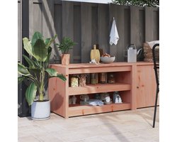 Houten Keukenkast - Buitenmeubel - Buiten koken - Modulair design - 106x55x64 cm - Natuurlijk hout