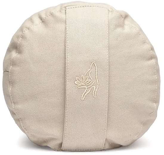 Meditatiekussen bolster beige biokatoen (OCS) - 60 cm x 16 cm — afbeelding 2