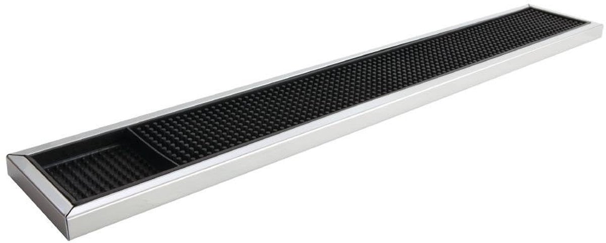 Barmat met Frame - Bar Accessoire - Bar Service - Vaatwasserbestendig - 60 x 10 cm - Zwart