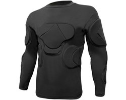 Keepersshirt Heren - Beschermend Shirt - Voetbal Wedstrijd - Gevoerd Met EVA - Maat M L XL - Zwart