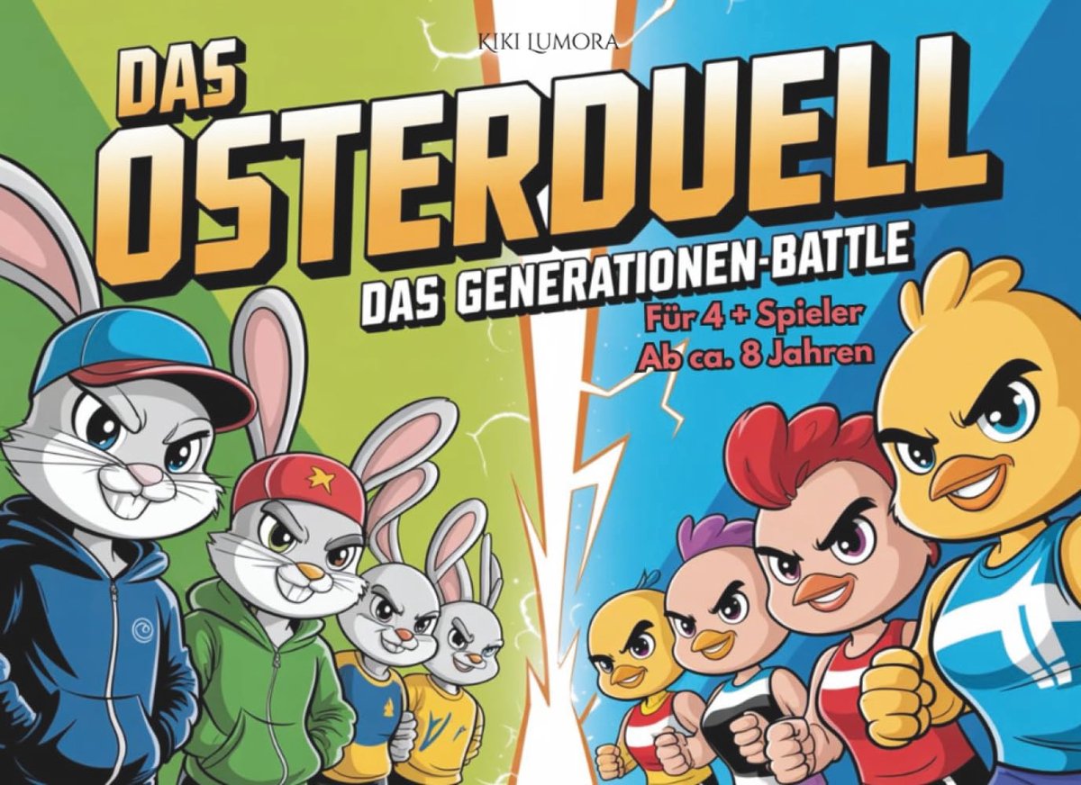 Oster Duell - Familie Spel - Feestelijke Competitie - 25 Spellen & Puzzels - 105 Pagina's