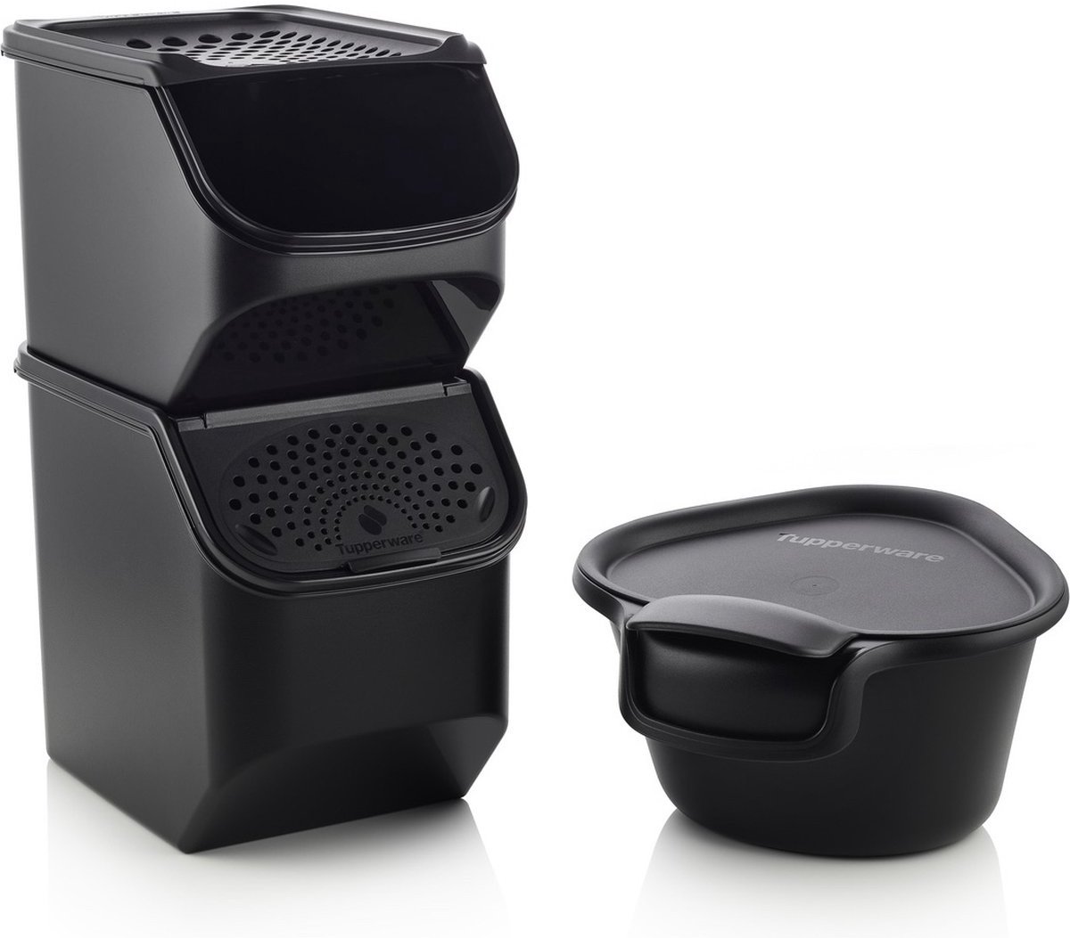 Tupperware aardappel ajuin/uien set