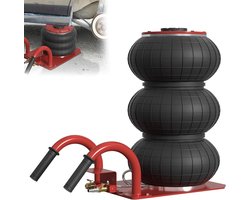 ACXIN Pneumatische Krik 3 Ton - Hydraulische Luchtkussen Krik 150–400 mm - Rangierkrik Voor Auto SUV en LKW - 6600 lbs Rood Zwart