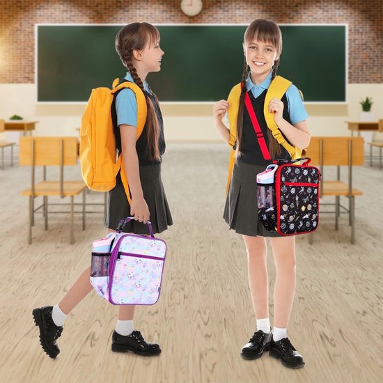 Isolerende Lunchtas - Voedseltas Koeltas - Lunch Meenemen - Verstelbare Schouderband - 6.8 Liter Capaciteit - Zwart — afbeelding 2