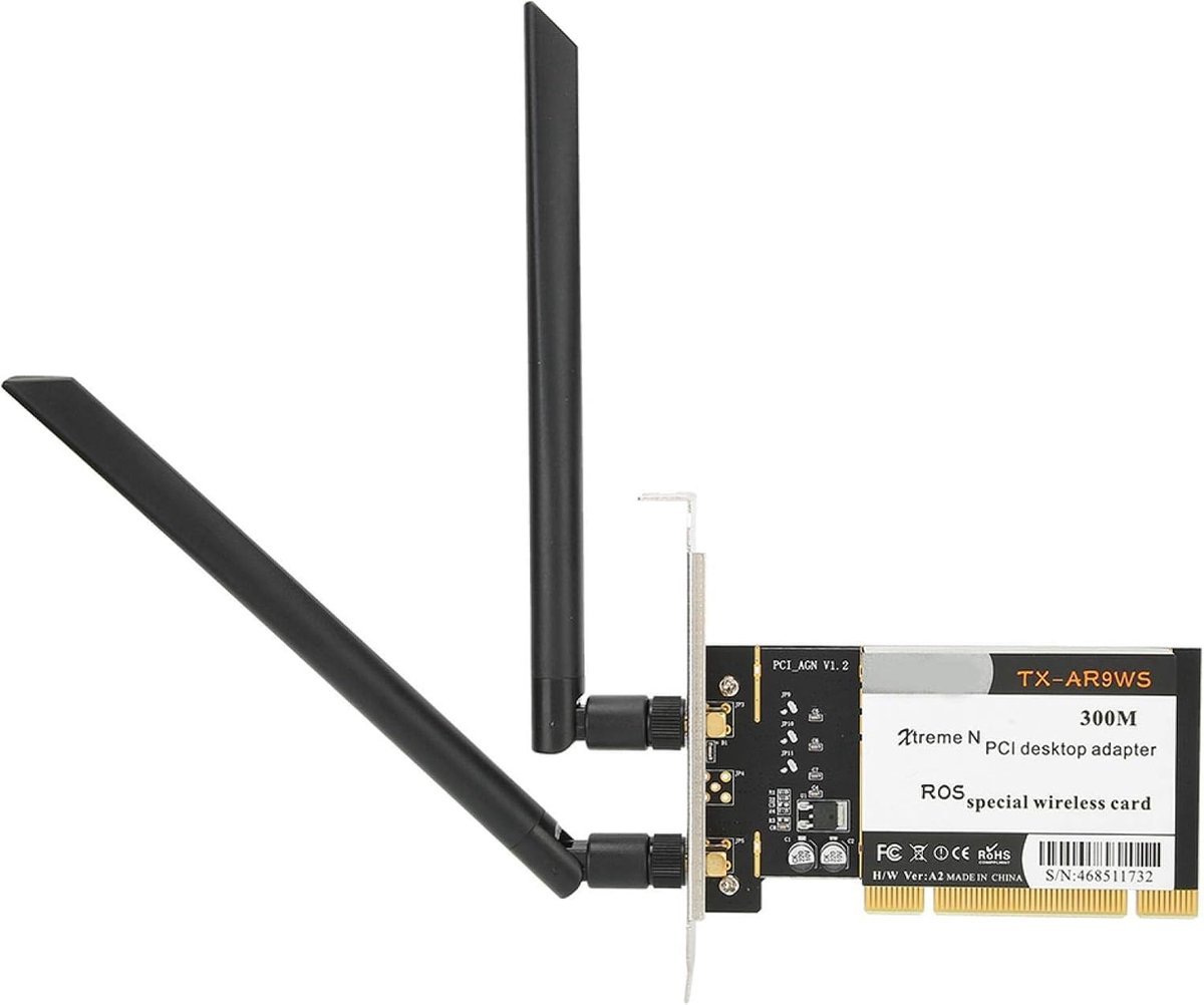 Draadloze Netwerkkaart - Wifi Adapter - Desktop Internet - 300 Mbps Snelheid - PCI Interface