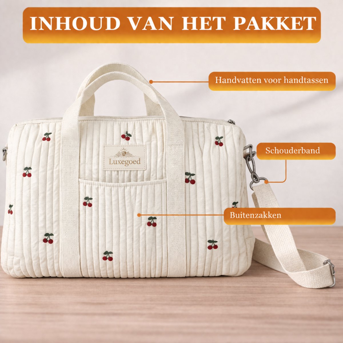 Luxegoed Luiertas Rugzak, Verzorgingstas voor aan de kinderwagen en Buggy thumbnail 2