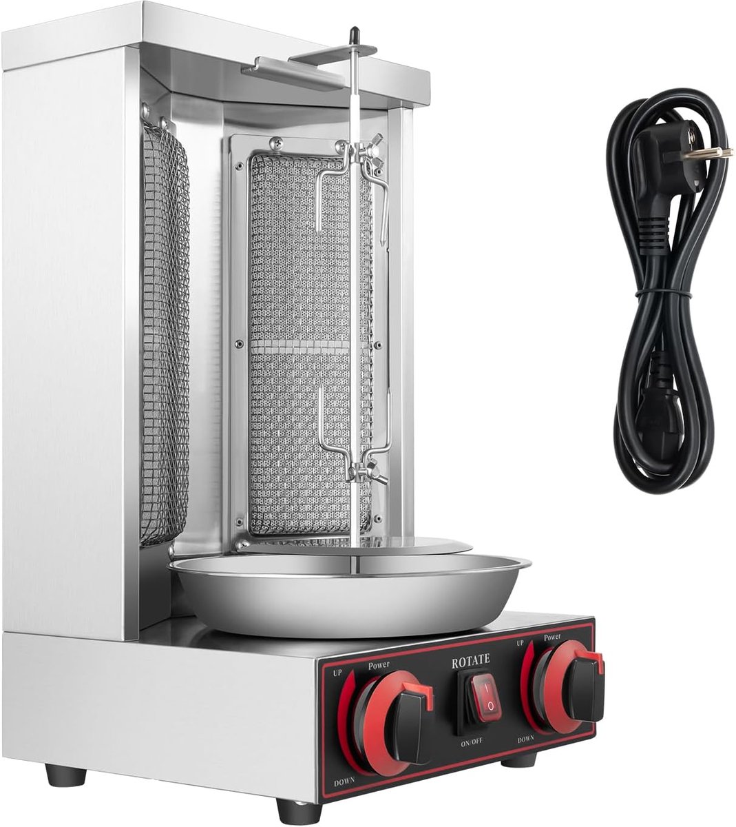 Elektrische Verticale Grill - Döner Grill - Thuis Grillen - 3000 Watt Vermogen - 29.5 x 30 x 48.5 cm