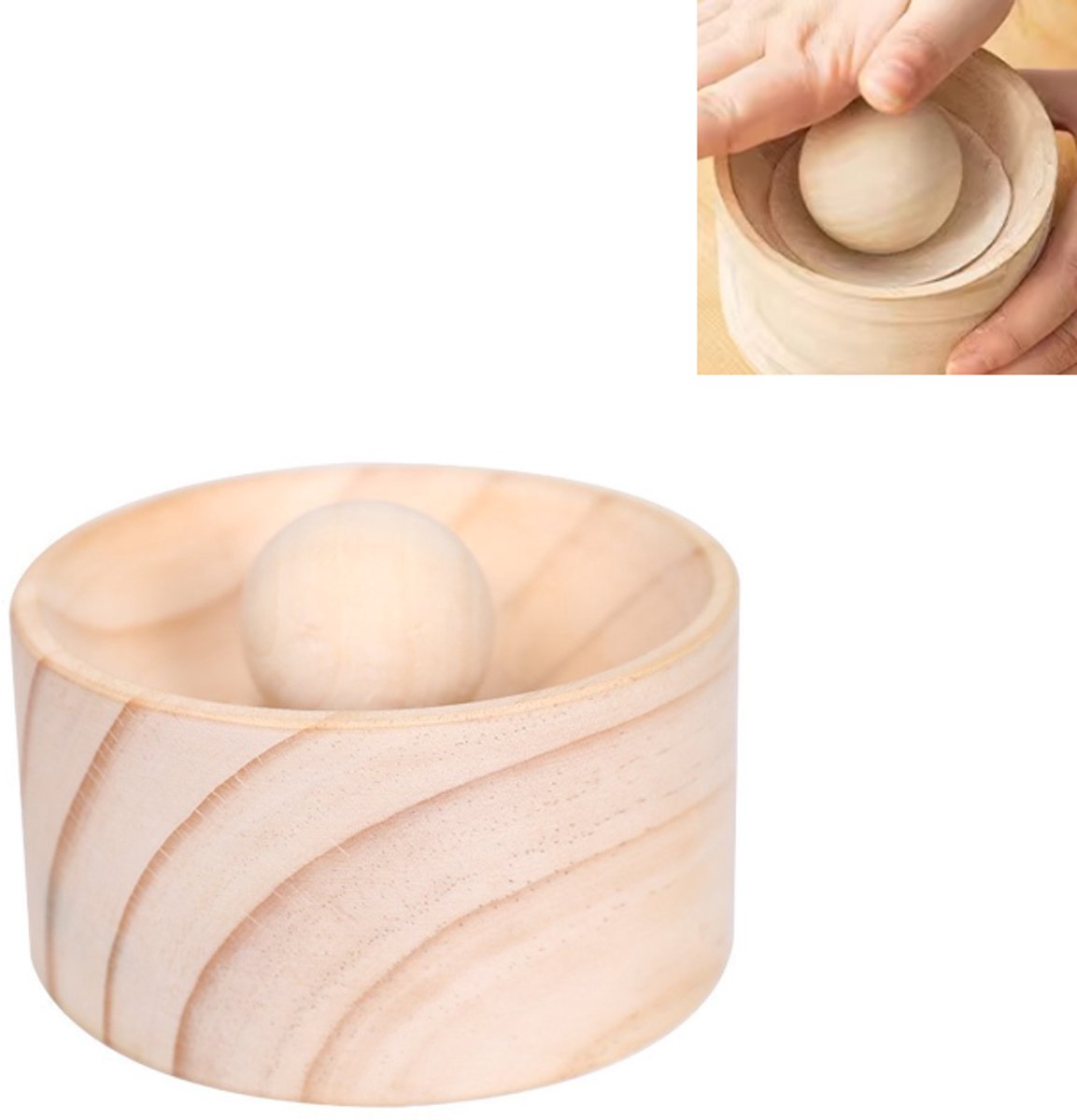 Handmatige dumplingvelmaker – Keukengerei – Ideaal voor thuis koken – 8 x 8 x 3 cm – Hout