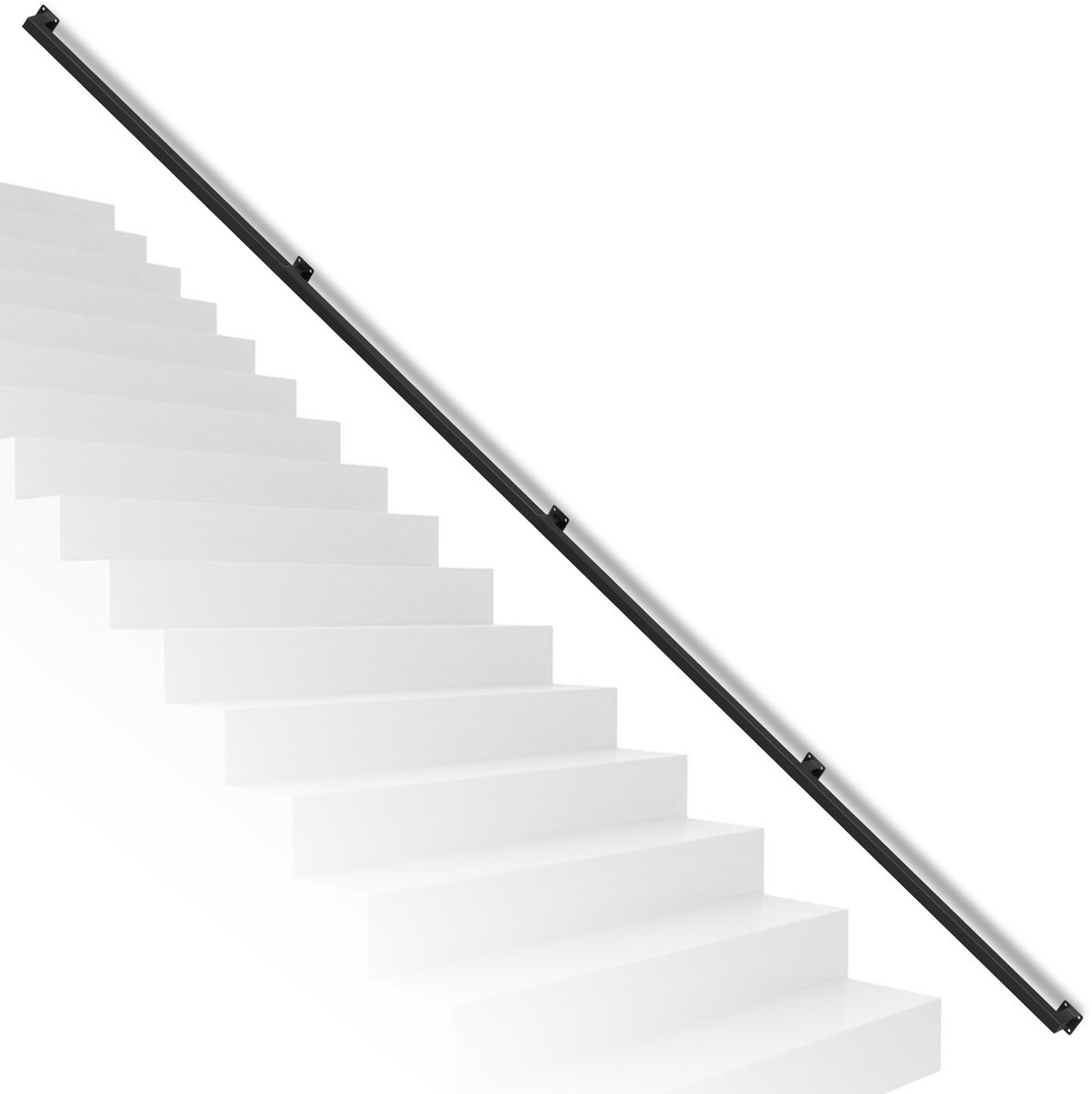 360 cm Trapleuning voor binnen- en buitentrappen Buitensteun voor Trapleuning Voor veiligheid Wandbevestiging