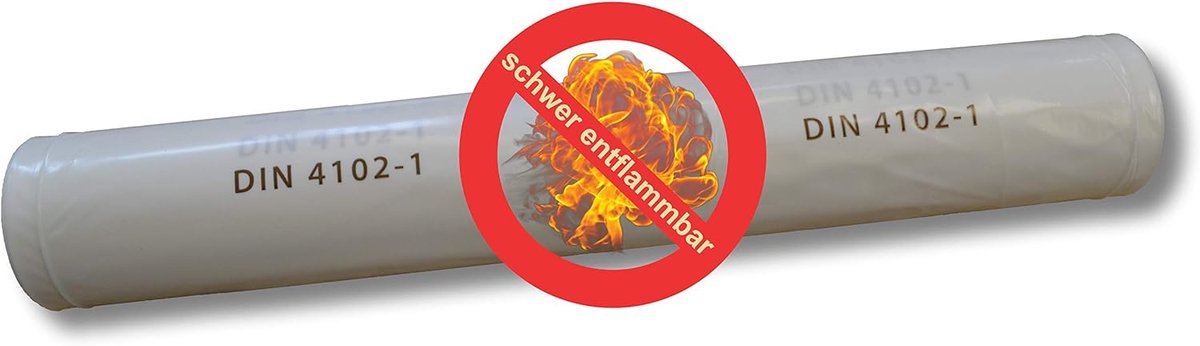 Dampremmende Folie - Moeilijk Ontvlambaar - Bouw Projecten - B1 Certificaat - 4x25m 100m2 - Wit