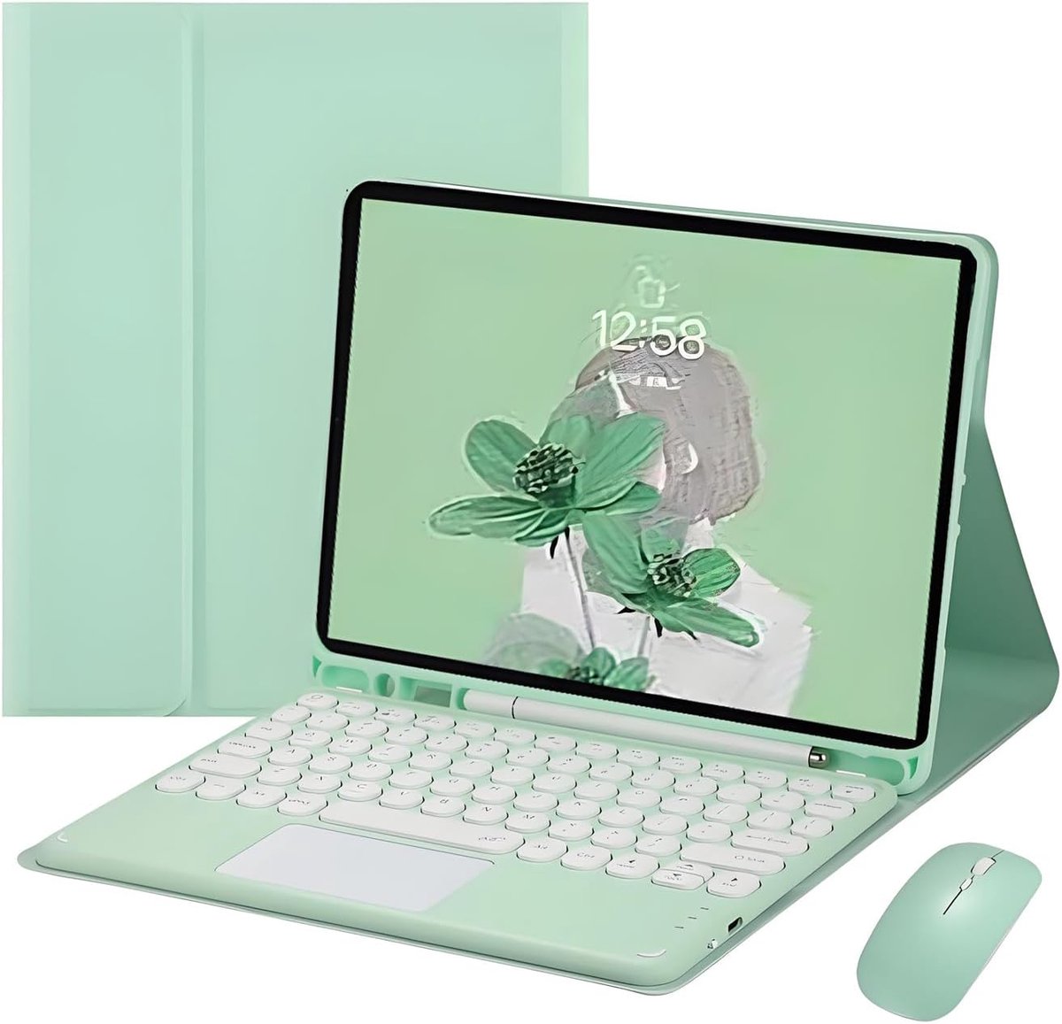 Keyboard Case - Met Muis - Tablet Productiviteit - Magnetische Connectie - 10.9 Inch - Groen