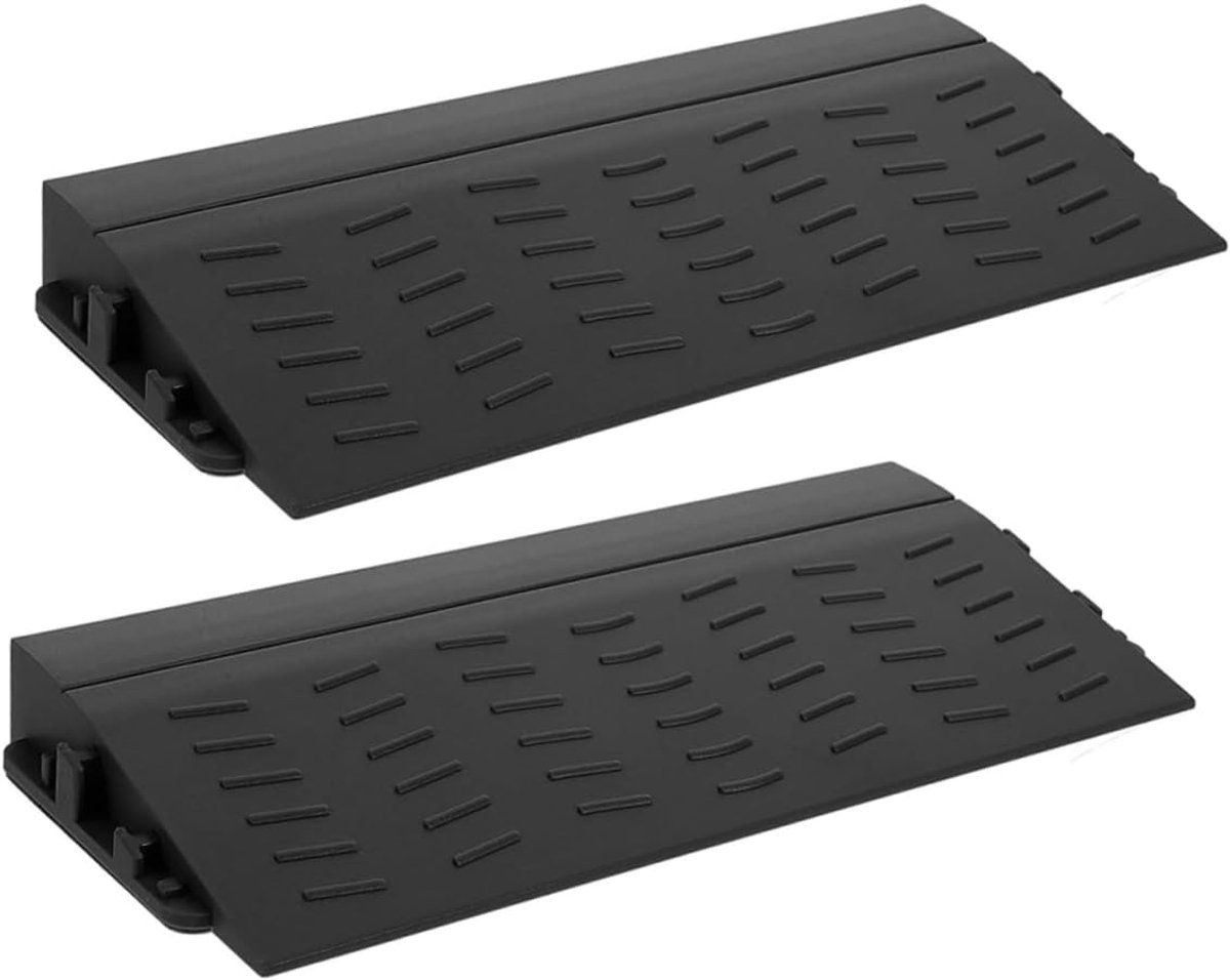Drempel Hulpstukken - Robotstofzuiger Accessoires - Robotstofzuiger Gebruik - Antislip Oppervlak - 21 x 9 x 2 cm - Zwart