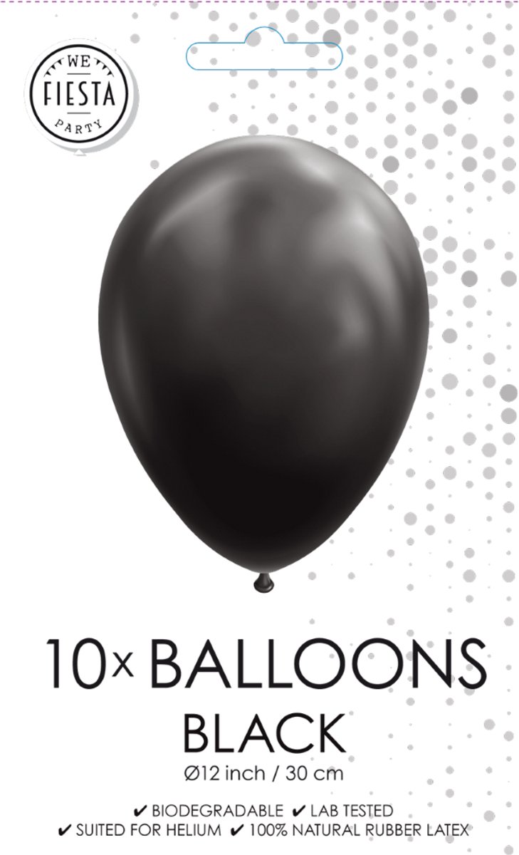10x Ballonnen Zwart