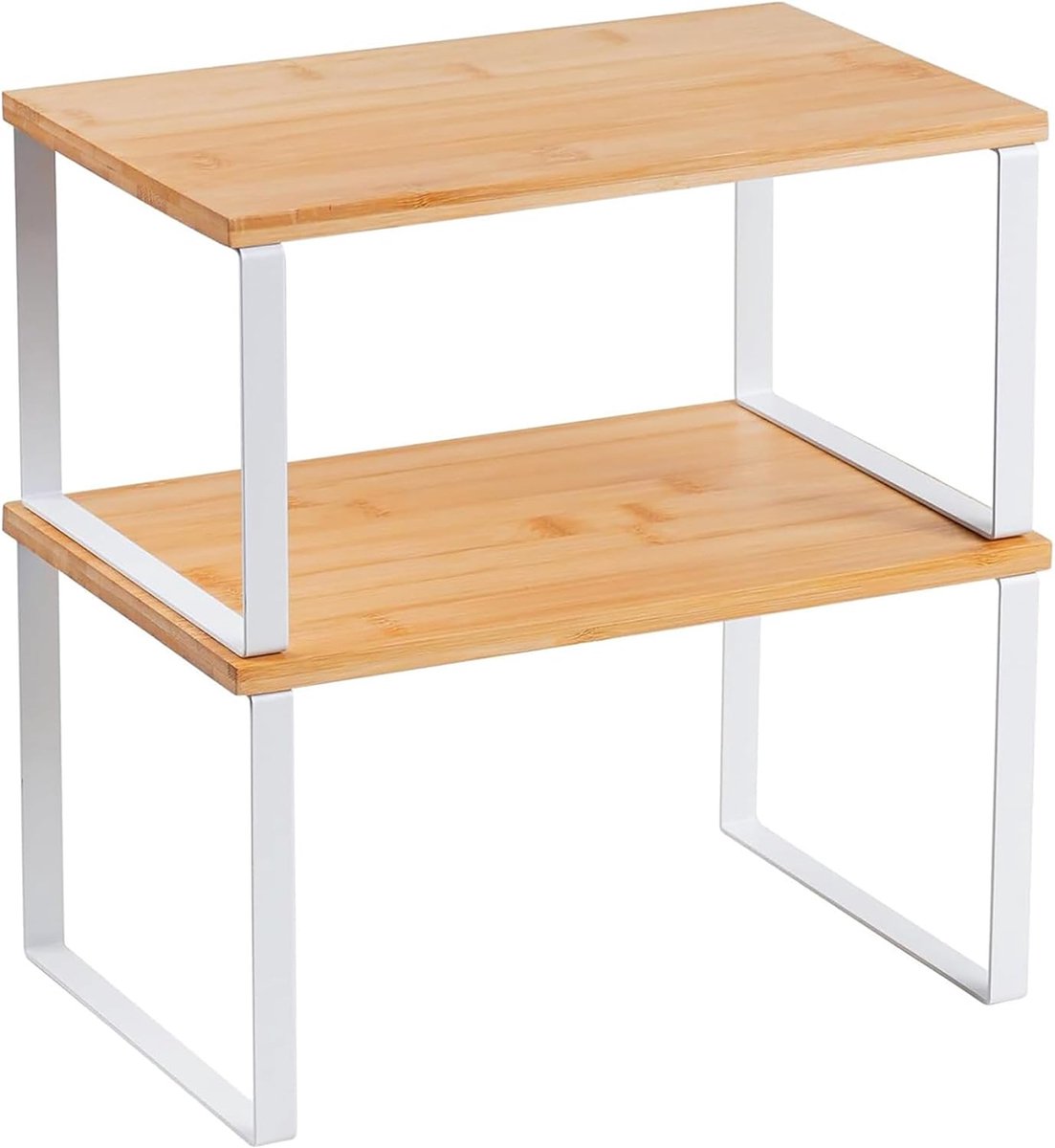Kruidenrek Bamboe - Kast Organizer - Keuken Opbergen - In Hoogte Verstelbaar - 2 Stuks