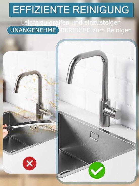 Set van 3 stevige voegenborstels voor grondige reiniging, handmatige hoekreiniger met antislip greep — afbeelding 5