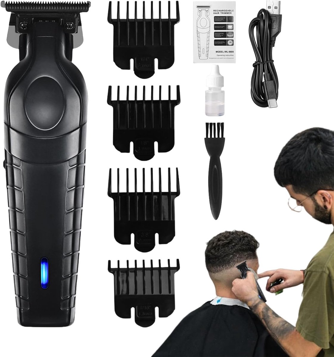 Elektrische Tondeuse - Baard Trimmer - Haar Styling - Multifunctioneel Apparaat - 15 x 4.1 cm