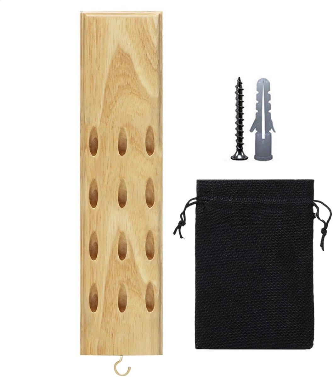 Dart rek muur - Dart organizer - Darts opbergen - Houten constructie - 40 x 10 cm - Natuurlijk hout