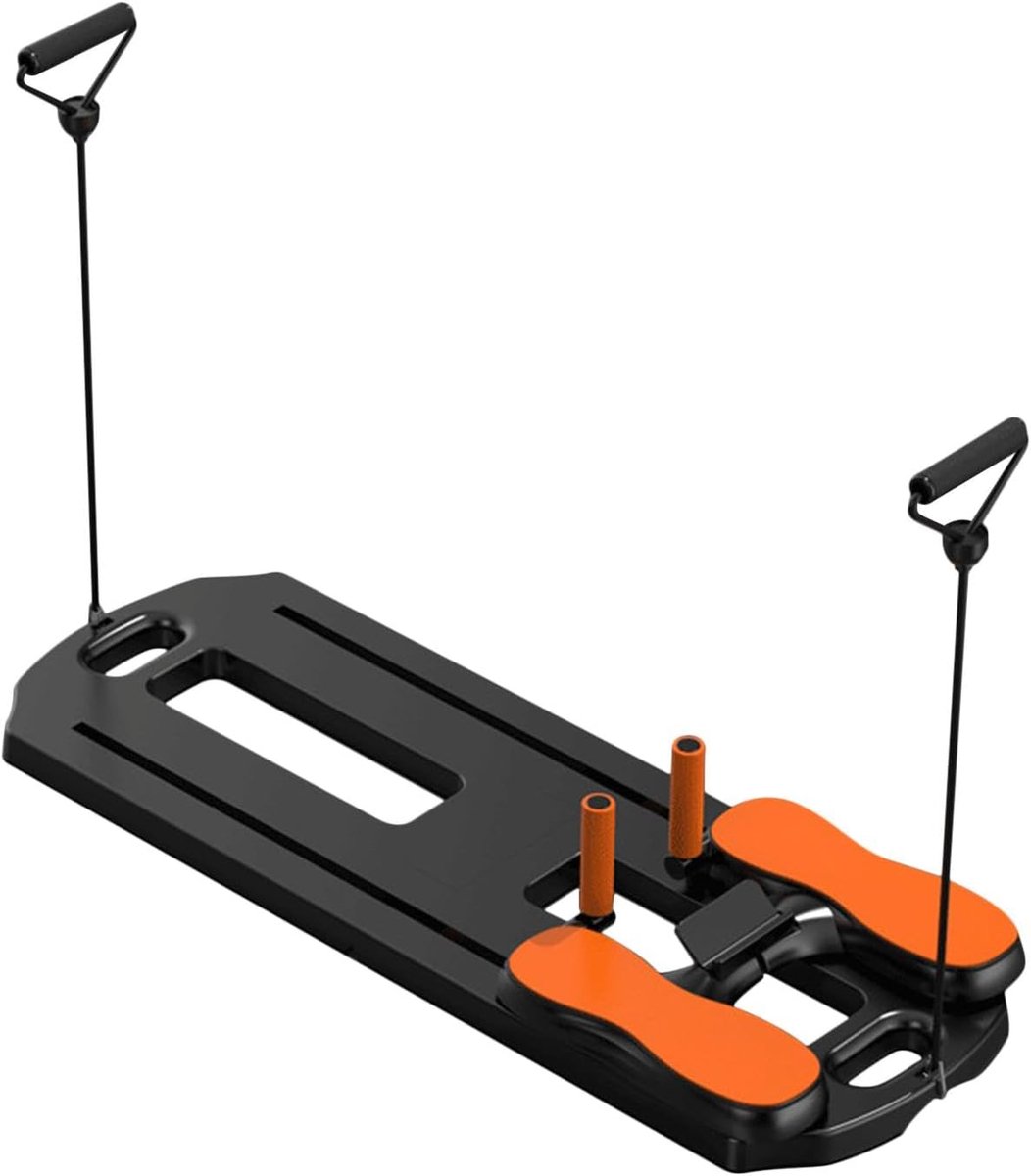 Pilates Hervormer - Pilates Board - Thuis Trainen - Opvouwbaar Ontwerp - 102x36cm Uitgevouwen - Zwart