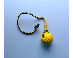 Bal touw - Speelgoed voor dieren - groot - 10 cm - 2 stuks - Geel - Honden bal - Speelbal hond - Speelgoed hond