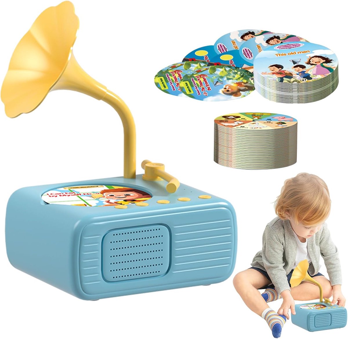Muziekspeler Kinderen - Verhaal Machine - Vroeg Onderwijs - Interactief Verhaal Spel - 21 x 17 x 10 cm