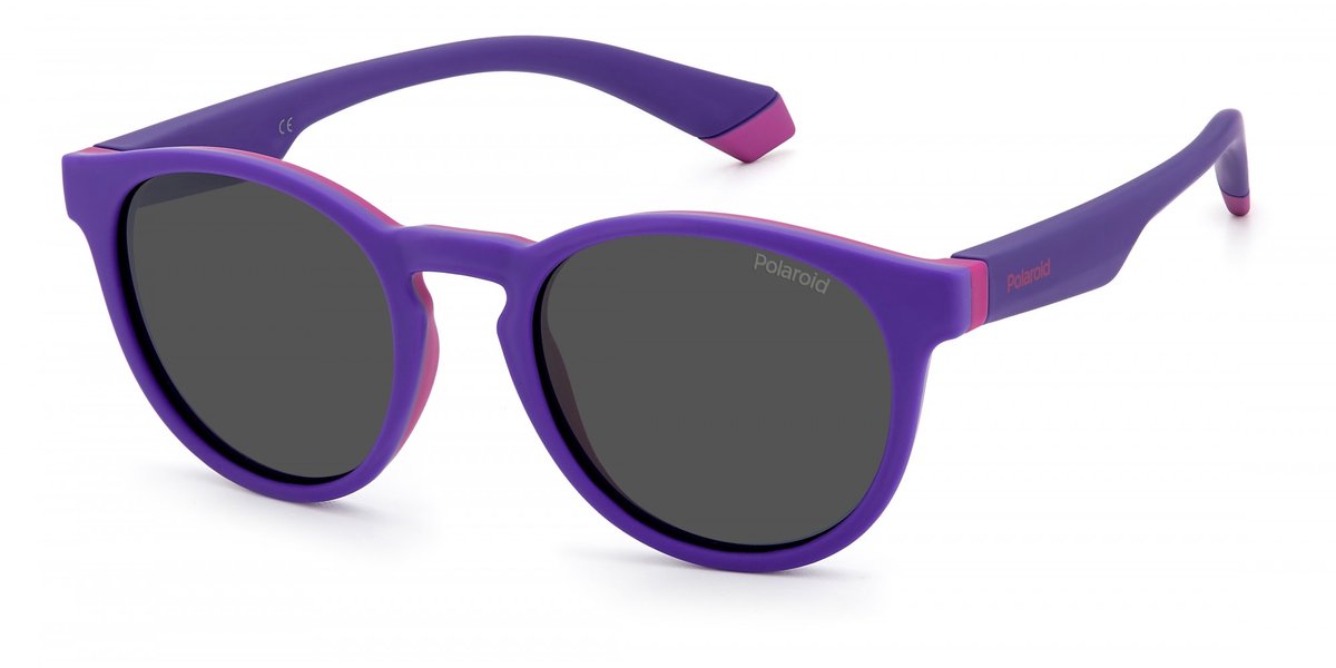 Polaroid PLD 8048/S JUNIOR LILAC VIOLET/GREY 45/18/130 Unisex Zonnebrillen