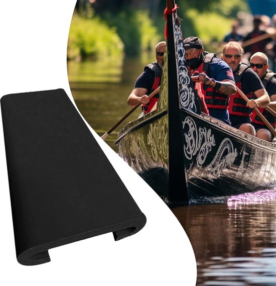 Zitkussen Boot - Watersport Kussen - Kano Kajak - Ademend Drijvend - 32 x 15 cm - Zwart — afbeelding 5