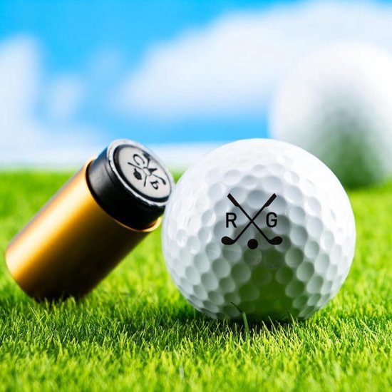 Golfbal Stempel - Persoonlijke Marker - Golfbal Markeren - Met Extra Inkt - 10mm Diameter - Goud — afbeelding 2