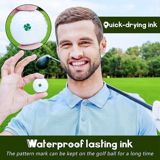 Golfbal Stempel - Golfbal Marker - Golfbal Personaliseren - Waterdichte Kleurvaste Inkt - 6x3x3 cm - Zwart — afbeelding 5