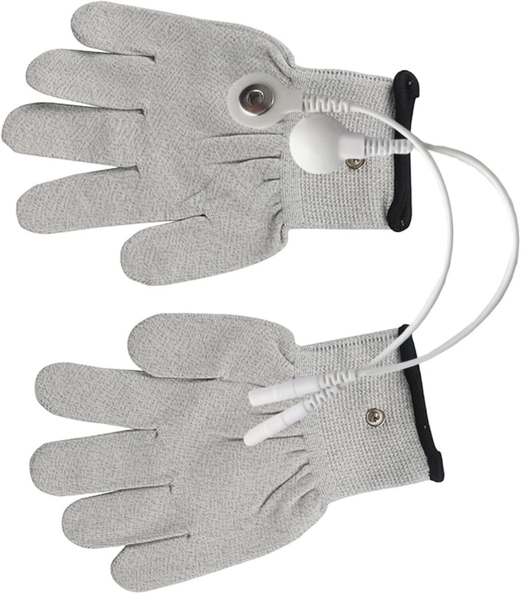 Massagehandschoenen - Geleidende Compressie - Handtherapie - Vochtige Warmte - 20x14cm - Grijs